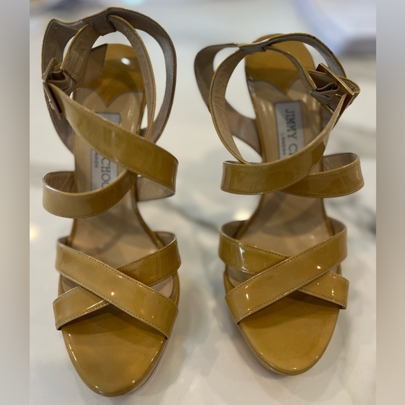 Jimmy Choo Patent Leather Sandals - Picture 4 of 14